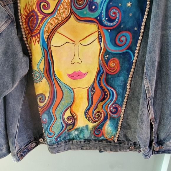 wild fable Jackets & Blazers - New one of a kind origional hand painted jacket